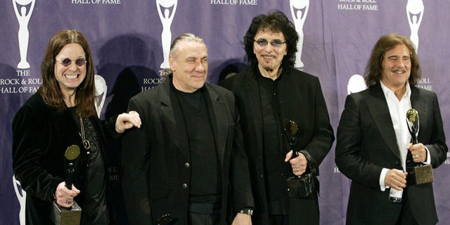 Black Sabbath: (r to l) Ozzy Osbourne, Bill Ward, Tony Iommi and Geezer Butler.