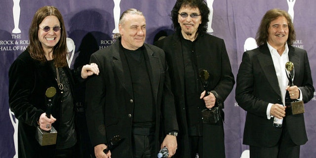 Black Sabbath: (r to l) Ozzy Osbourne, Bill Ward, Tony Iommi and Geezer Butler.
