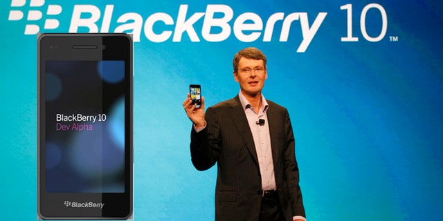 May 1, 2012: Thorsten Heins, president and CEO of Research In Motion, the company that makes BlackBerry, delivers the keynote speech during the BlackBerry World conference, in Orlando Fla.