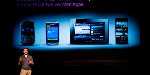 June 21, 2012: Tim Neil, Research In Motion Ltd.'s Canadian Operating Director of Operations, Platforms and Tools, speaks about the Blackberry 10 architecture during the RIM Blackberry 10 Jam World Tour in Toronto.