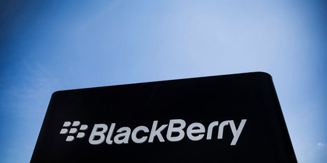 The Blackberry sign is pictured in Waterloo June 19, 2014. BlackBerry Ltd posted a narrower-than-expected loss as the troubled smartphone maker's turnaround efforts started to pay off, raising hopes its chief executive can deliver on a pledge to return the company to steady profits. REUTERS/Mark Blinch (CANADA - Tags: BUSINESS TELECOMS LOGO) - RTR3UP2H