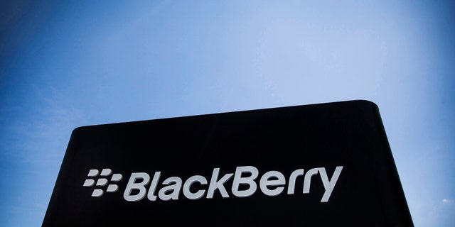 The Blackberry sign is pictured in Waterloo June 19, 2014. BlackBerry Ltd posted a narrower-than-expected loss as the troubled smartphone maker's turnaround efforts started to pay off, raising hopes its chief executive can deliver on a pledge to return the company to steady profits. REUTERS/Mark Blinch (CANADA - Tags: BUSINESS TELECOMS LOGO) - RTR3UP2H