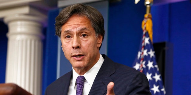 U.S. Deputy National Security Adviser Tony Blinken speaks on September 9, 2013 at the White House in Washington, DC