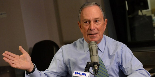 NEW YORK, NY - DECEMBER 20:  Mayor Michael Bloomberg visits John Gambling's final special on WOR 710 AM at WOR Studios on December 20, 2013 in New York City.  (Photo by Slaven Vlasic/Getty Images for Clear Channel)
