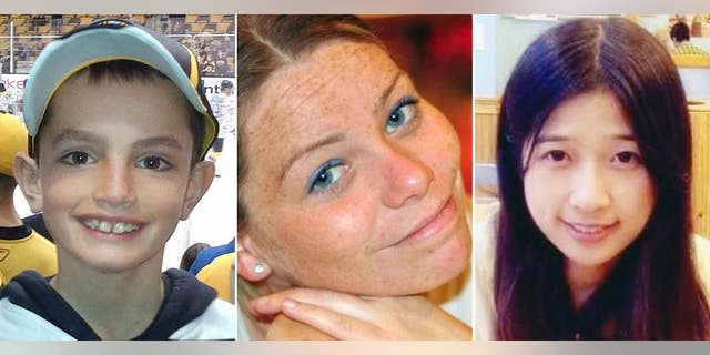 This combination of undated family photos shows, from left, Martin Richard, 8, Krystle Campbell, 29, and Lingzi Lu, 23.