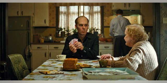 In this image released by Warner Bros. Entertainment, Johnny Depp portrays Whitey Bulger in a scene from "Black Mass." (Warner Bros. Entertainment via AP)