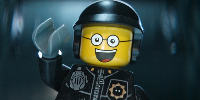 This image released by Warner Bros. Pictures shows the character Bad Cop/Good Cop, voiced by Liam Neeson, in a scene from "The Lego Movie." The Lego Movie is expected to take the top spot at the box office in its second weekend. (AP Photo/Warner Bros. Pictures, file)