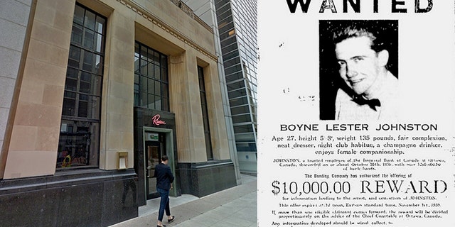 Boyne Johnston returned to the bank he robbed nearly 60 years ago, which is now a restaurant, to have a meal and talk about his time on the run.