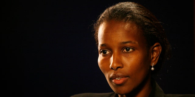 This 2007 photo shows Ayaan Hirsi Ali, writer of the film 'Submission,' which criticized the treatment of women in traditional Islam and led to the murder of Dutch film director Theo Van Gogh. Brandeis University announced Tuesday it was withdrawing a planned honorary degree from Ali. (AP Photo/Shiho Fukada)