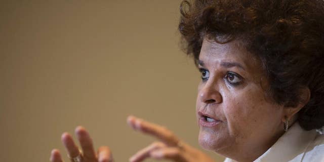Brazil's Environment Minister Izabella Teixeira speaks during an interview in Rio de Janeiro, Brazil, Wednesday, Nov. 5, 2014. Teixeira says her nation will assume a protagonist role at a climate change conference in Peru, and will hold developed nations accountable for commitments to reduce carbon emissions. (AP Photo/Felipe Dana)