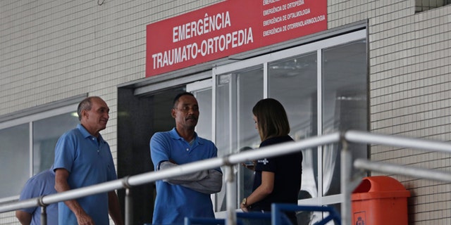 An emergency entrance at the Souza Aguiar Hospital, in Rio de Janeiro, Brazil, Sunday, June 19, 2016.