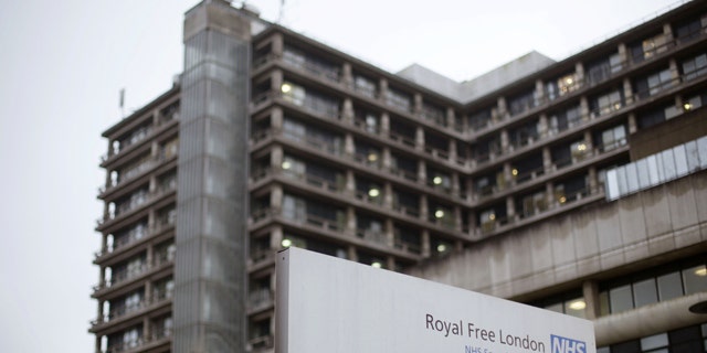Jan. 3, 2015: The Royal Free Hospital in Hampstead. Pauline Cafferkey, the first person diagnosed with Ebola on British soil, is being treated in an isolation unit with an experimental antiviral drug and with plasma from a recovered patient containing Ebola-fighting antibodies. (AP Photo/PA, Yui Mok)