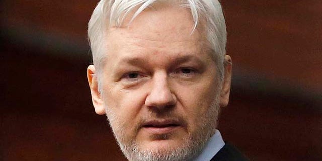 Julian Assange on the balcony of the Ecuadorean Embassy in London on Feb. 5, 2016.
