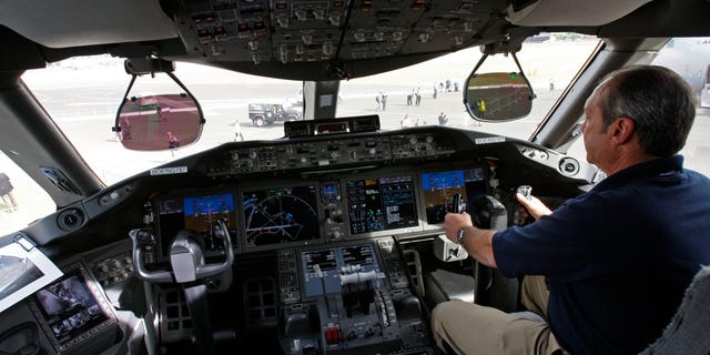 A Boeing 787 cockpit