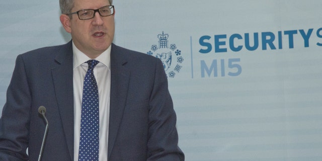 Undated photo provided by MI5 of Andrew Parker, the Director General of Britain's domestic security service MI5. Parker said Thursday Al Qaeda militants are planning an attack on the West, aimed at inflicting mass causalities on transport systems or at “iconic targets.”