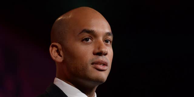 FILE  - This Tuesday, Feb. 10, 2015 file photo shows Britain's Shadow business secretary Chuka Umunna delivering a speech in London. An up-and-coming British politician who was considered a front-runner to replace Labour leader Ed Miliband abruptly withdrew from the contest Friday, May 15, 2015, saying he had underestimated the intense scrutiny to which he would be subjected. Chuka Umunna, who announced his leadership bid just three days ago, blamed the "added level of pressure that comes with being a leadership candidate.” (Anthony Devlin/Pa via AP, file)    UNITED KINGDOM OUT     -    NO SALES     -     NO ARCHIVES