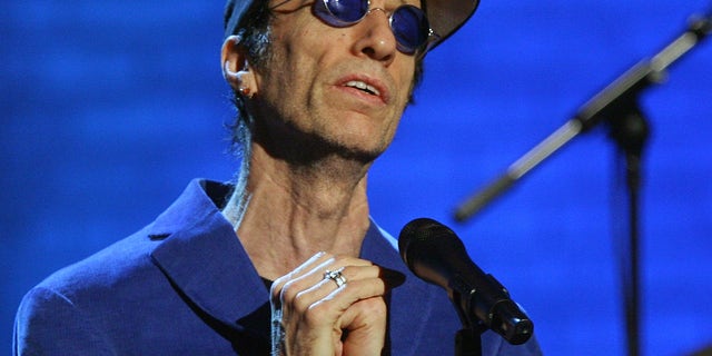 Dec. 14, 2006: Robin Gibb performs during the "Jose Carreras Gala" rehearsal in Leipzig, eastern Germany. The Sun newspaper reported Saturday April 15, 2012 that 62-year-old Gibb is in a coma, citing a family friend.