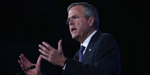 OKLAHOMA CITY, OK - MAY 22:  Republican presidential hopeful and former Florida Governor Jeb Bush speaks during the 2015 Southern Republican Leadership Conference May 22, 2015 in Oklahoma City, Oklahoma. About a dozen possible presidential candidates will join the conference and lobby for supports from Republican voters.  (Photo by Alex Wong/Getty Images)