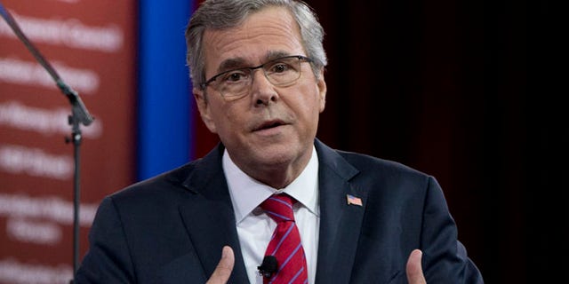 Feb. 27, 2015: Former Florida Gov. Jeb Bush speaks during the Conservative Political Action Conference in National Harbor, Md.