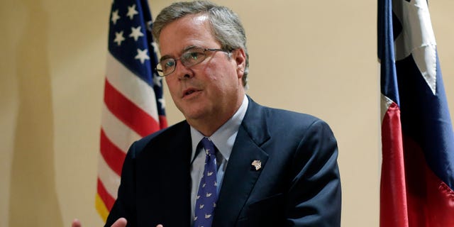 FILE: Feb. 26, 2013: Former Florida Gov. Jeb Bush, R, at a Texas Business Leadership Council event, Austin, Texas.