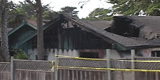 November 6, 2011: This image, made from video, provided by KSBW-TV shows damage caused by a late Saturday night fire at a home care facility for the disabled in Marina, a small coastal community in Monterey County south of San Francisco.