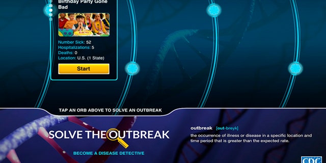 The new CDC app allows users to run through fictional outbreaks and make decisions about quarantines and investigative steps.
