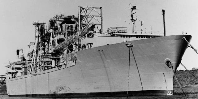 File photo - The Glomar Explorer ship is seen anchored in the U.S. Navy's National Defense Reserve Fleet anchored in Suisan Bay, California in this U.S. Navy handout file photo taken on May 15, 1977.