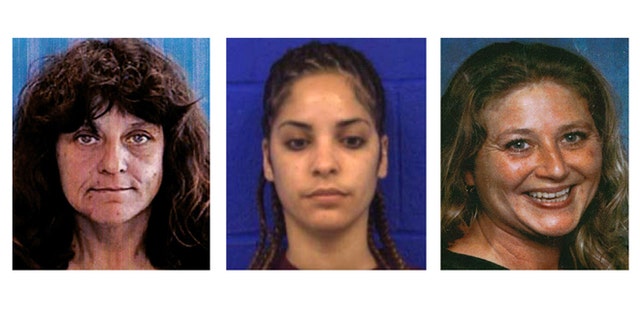 This three photo combination from the State of Connecticut, Division of Criminal Justice shows, from left, Diane Cusack, Joyvaline Martinez and Mary Jane Menard, who are believed to have been murdered by the same offender after they went missing in 2003. The remains of Cusack, Martinez and Menard were found behind a strip mall in New Britain, Conn., during 2007. The remains of at least four more people have been found behind the mall, according to authorities Monday, May 11, 2015, who were investigating a possible serial killer. (State of Connecticut, Division of Criminal Justice via AP)