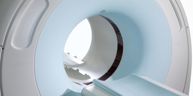 Complete CAT Scan System in a Hospital Environment. Magnetic resonance imaging scan. Isolated.