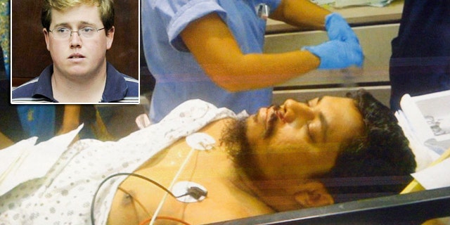 Michael Enright, inset, is accused of attempted murder as a hate crime in the stabbing of Ahmed Sharif, a New York City taxi driver.