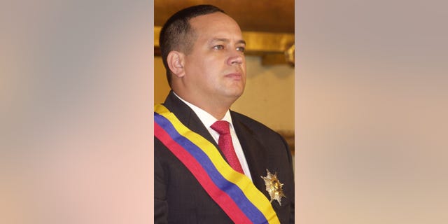 399772 03: Venezuelas new Vice President Diosdado Cabello poses for photographers at his swearing in ceremony January 17, 2002 at the presidential palace in Caracas, Venezuela. Both President Hugo Chavez and Cabello were jailed for two years for their part in a military coup attempt in 1992. (Photo by Miraflores/Getty Images)