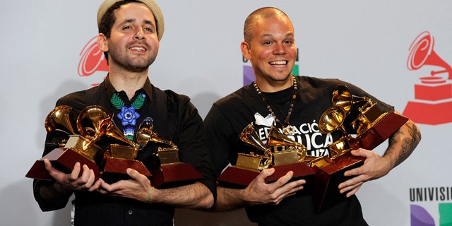 poses in the press room during the 12th annual Latin GRAMMY Awards at the Mandalay Bay Resort & Casino on November 10, 2011 in Las Vegas, Nevada.