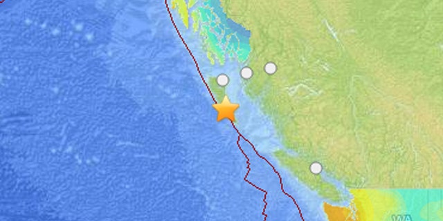 Oct 28, 2012: This map shows where a strong earthquake struck off the coast of Canada.