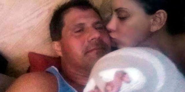 Oct. 29: Photo posted on Jose Canseco's Twitter page shows the former major league baseball player recovering at his Las Vegas home with his fiancee.