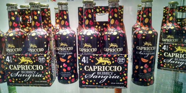 Capriccio Bubbly Sangria is an alcoholic beverage that's 13.9 percent alcohol by volume.