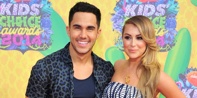 Carlos Pena Jr. and Alexa Vega on March 29, 2014 in Los Angeles, California.