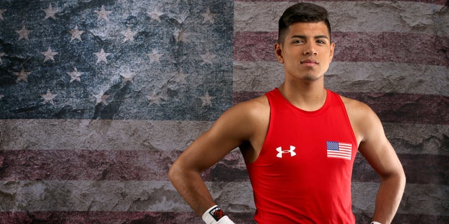 Boxer Carlos Balderas poses for a portrait at the 2016 Team USA Media Summit at The Beverly Hilton Hotel on March 9, 2016 in Beverly Hills, California.  (Photo by Sean M. Haffey/Getty Images)