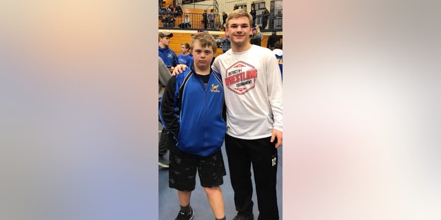 “Today at district wrestling a young man, Austin Middleton, showed true character," wrote Caroline Fehlhafer.