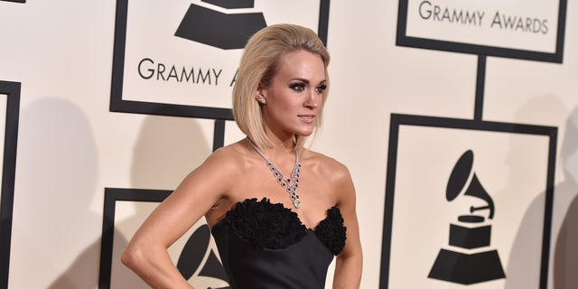Carrie Underwood arrives at the 58th annual Grammy Awards at the Staples Center on Monday, Feb. 15, 2016, in Los Angeles. (Photo by Jordan Strauss/Invision/AP)