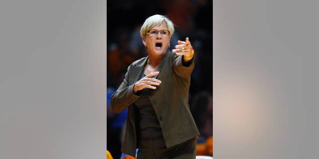 Tennessee head coach Holly Warlick directs her players in the first half of an NCAA college basketball game against Carson Newman, Sunday, Nov. 9, 2014, in Knoxville, Tenn. (AP Photo/Wade Payne)
