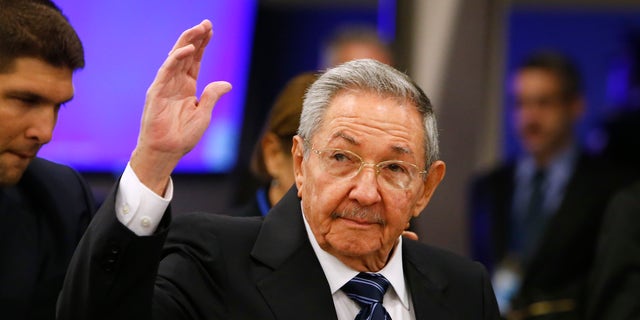 Sept. 28, 2015- Cuba's President Raul Castro arrives for the 70th session of the UN General Assembly at UN headquarters.