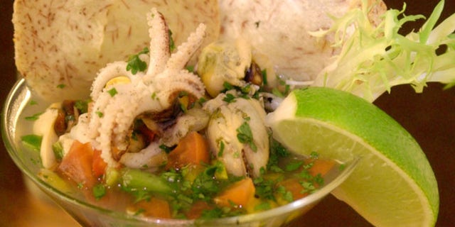 401319 14: A Viagra Ceviche, which contains mussels, shrimp and clams, is served at Sabor restaurant February 19, 2002 in New York City. The pharmaceutical company Pfizer is threatening restaurants Chicama and Sabor with legal action if they don''t change the name of the seafood dish because of trademark infringement. Sabor head chef John Soler and Chicama head chef Douglas Rodriguez said they would keep the Viagra name. (Photo by Lawrence Lucier/Getty Images)