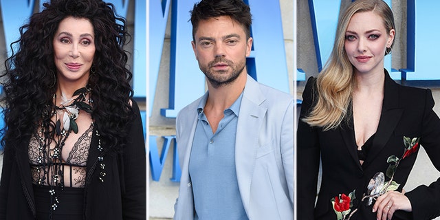 "Mamma Mia! Here We Go Again" stars Cher, Dominic Cooper and Amanda Seyfried.