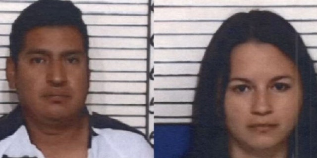 Julio Jimenez-Ramirez and Gloria Romero Perez are facing felony charges for trafficking a child and are being held at the Comal County jail on a $500,000 bond and an immigration hold. (Courtesy: Comal County Jail)