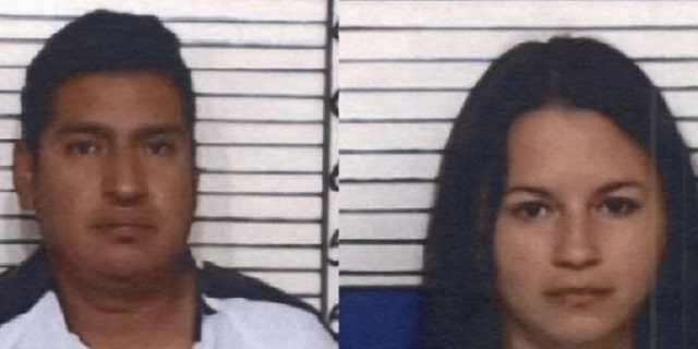 Julio Jimenez-Ramirez and Gloria Romero Perez are facing felony charges for trafficking a child and are being held at the Comal County jail on a $500,000 bond and an immigration hold. (Courtesy: Comal County Jail)