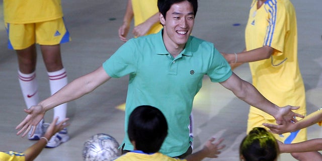 June 10, 2012: In this photo, Chinese hurdler Liu Xiang participates in the opening ceremony of the 1st Shanghai Citizen's Games in Shanghai, China.