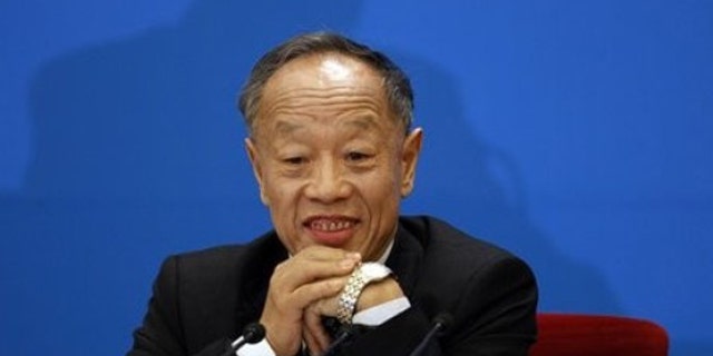 Mar. 4, 2012: Li Zhaoxing, spokesperson of the National People's Congress attends a press conference held on the eve of the National People's Congress at the Great Hall of the People in Beijing, China.