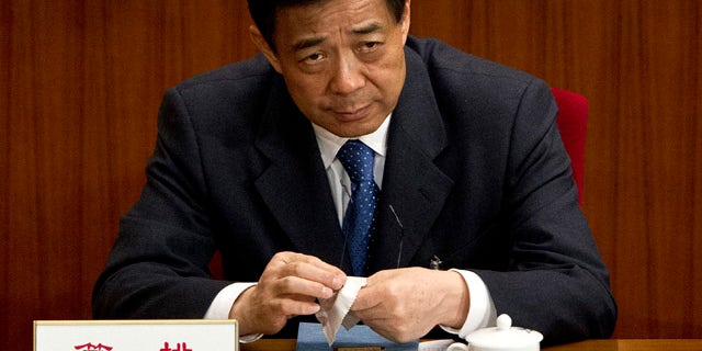 FILE 2002: Chongqing party secretary Bo Xilai at a plenary session of the National People's Congress at the Great Hall of the People in Beijing.