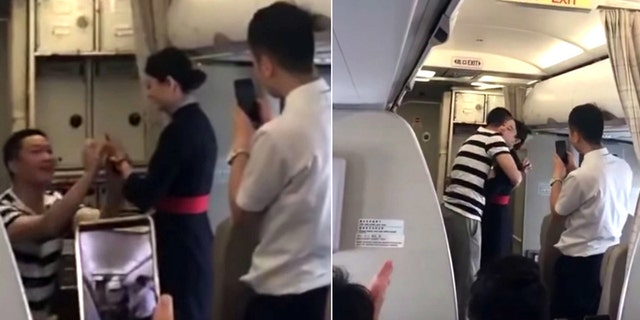 "I really didn't know my boyfriend will be proposing to me on this flight, thanks for being my witnesses," the airline staffer supposedly said in the moment.