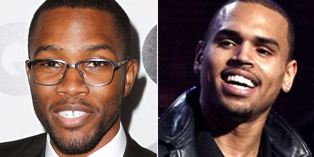 Frank Ocean, left, and Chris Brown.